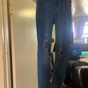 Abercrombie & Fitch Mid Rise Blue Jean Leggings